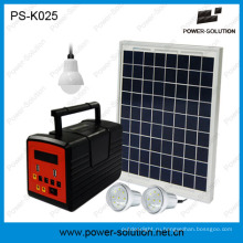 10W панели солнечных батарей легкой системы для семьи с Светодиодные лампы и MP3-плеер